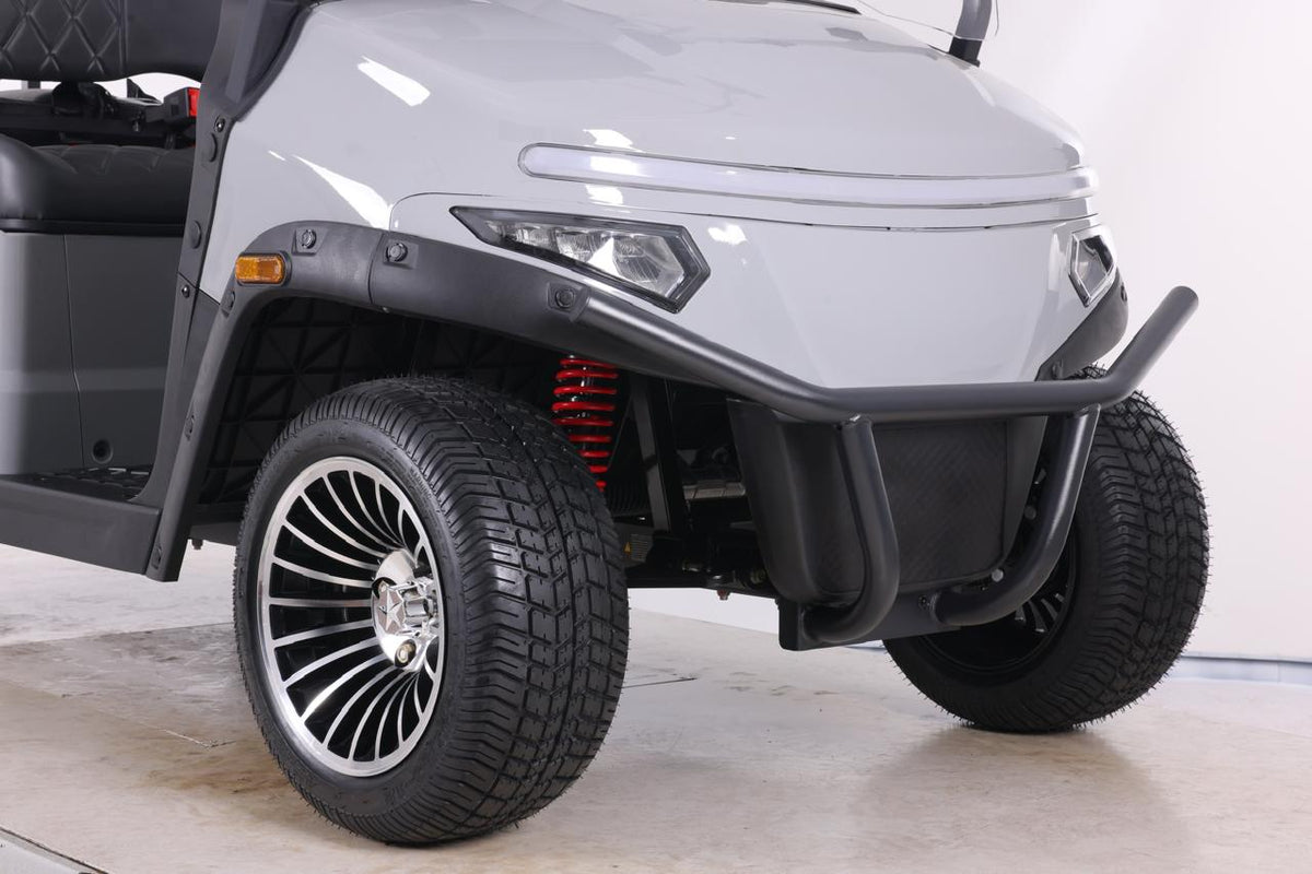 White Denago Scout 2 front bodywork, headlight, bumper and alloy wheel