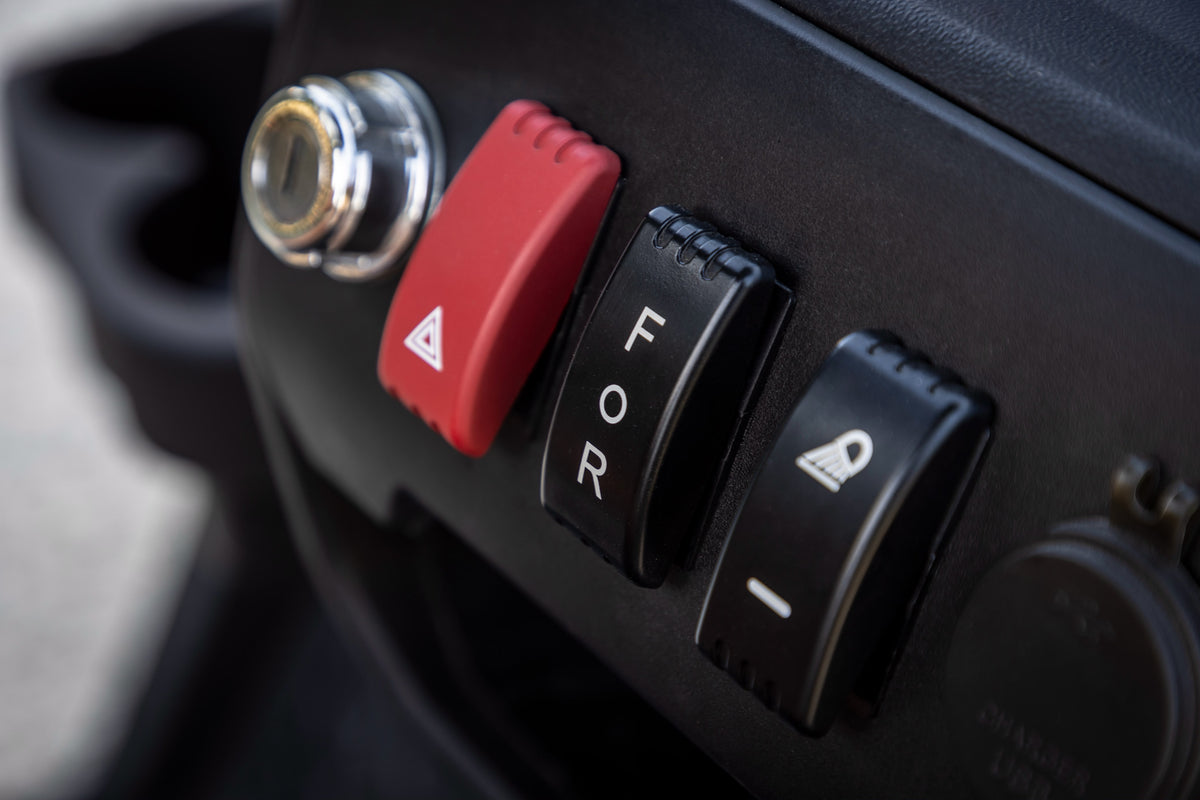 Smart Cart ignition, hazard switch, forward and reverse selector and light controls